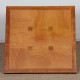Table basse carrée en loupe de bouleau des années 1980 - 