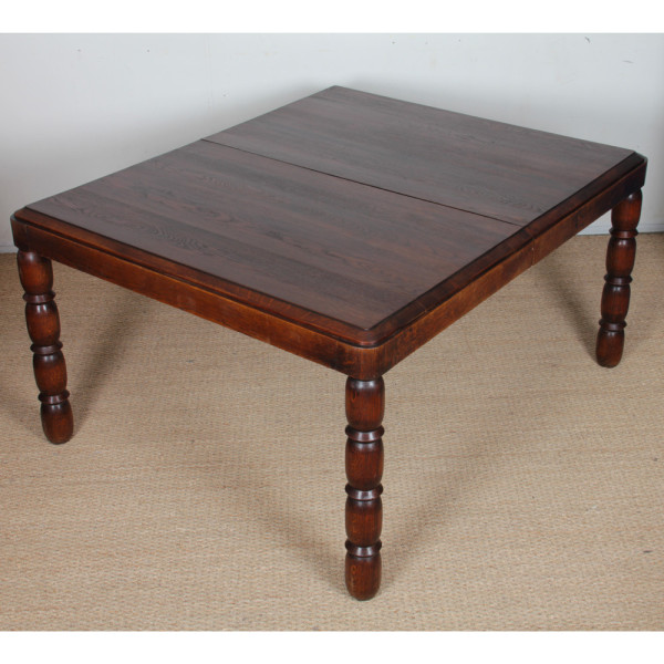 Table de repas extensible, travail français des années 1940 - 