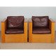 A pair of cubic armchairs, second half of the 20th century - 