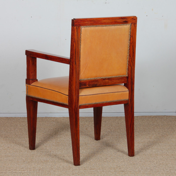 Set of four oak armchairs, French craftsmanship from the 1940s - 