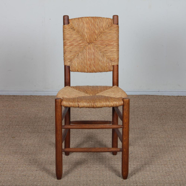 Série de 6 chaises, modèle Bauche n°19, par Charlotte Perriand, 1950 - 