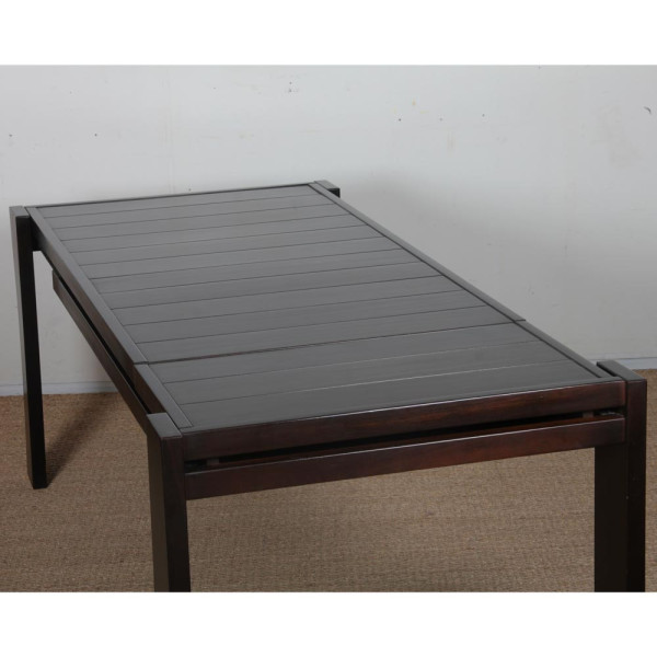 Wooden dining table in the style of Maison Regain, 1980 - 
