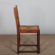 Suite de 6 chaises paillées en bois massif, travail français, 1950 - 