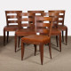 Suite de 6 chaises en chêne dans le goût de Jean Pascaud, 1940 - 