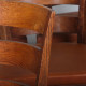 Suite de 6 chaises en chêne dans le goût de Jean Pascaud, 1940 - 