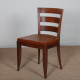 Set of six oak chairs in the style of Jean Pascaud, 1940 - 