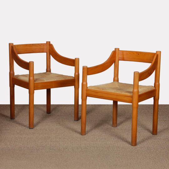 Pair of Carimate armchairs by Vico Magistretti for Cassina, 1960 - 