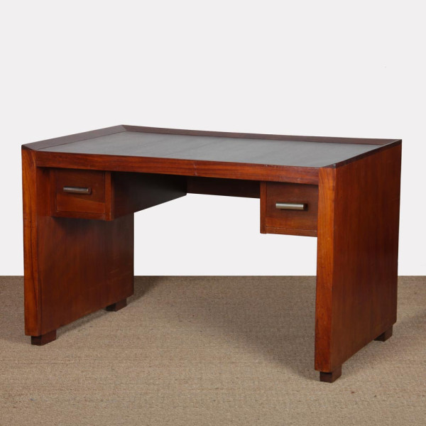 Bureau en bois, travail moderniste des années 1930 - 