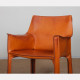 Fauteuil CAB 413 en cuir cognac, par Mario Bellini pour Cassina, 1970 - 
