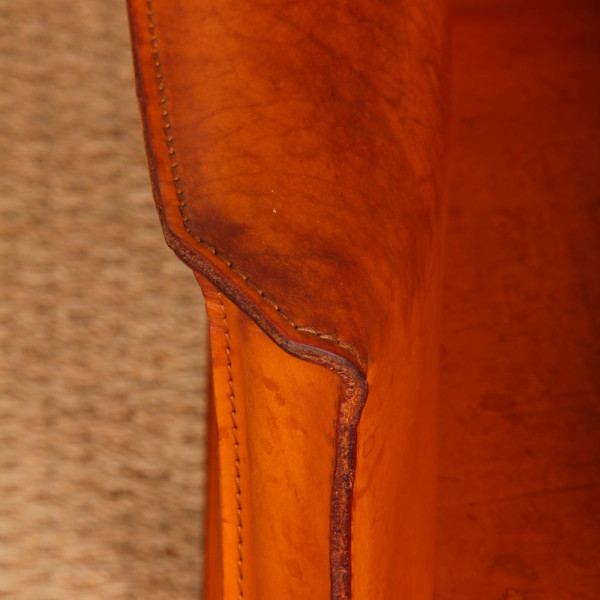 Fauteuil CAB 413 en cuir cognac, par Mario Bellini pour Cassina, 1970 - 
