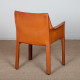 CAB 413 armchair in cognac-coloured leather, by Mario Bellini for Cassina, 1970 - 