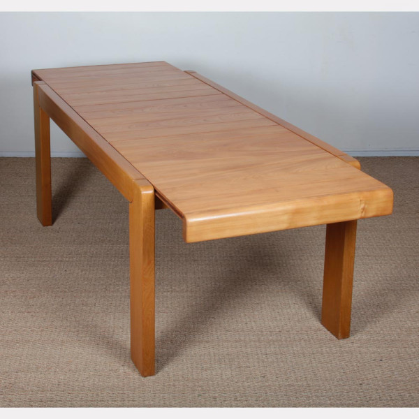 Elm dining table for Maison Regain, 1970s - French design
