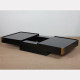 Wood and brass coffee table attributed to Willy Rizzo, 1970 - 