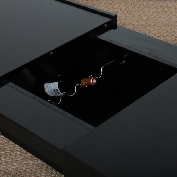 Wood and brass coffee table attributed to Willy Rizzo, 1970 - 