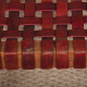 Pair of wooden and leather bridge armchairs from the 1950s - 