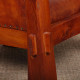 Paire de fauteuils en bois massif et cuir des années 1980 - 