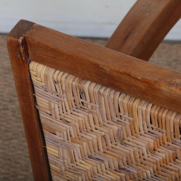 Fauteuil en rotin dans le goût de Francis Jourdain, 1930 - 