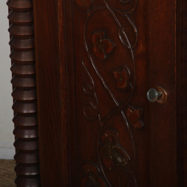Oak and brass sideboard in the style of Charles Dudouyt, 1940 - 