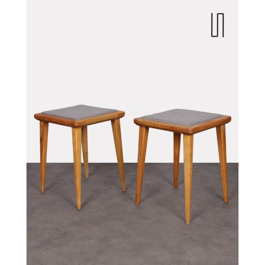 Pair of stools by Franciszek Aplewicz for LAD, 1960s - Eastern Europe design