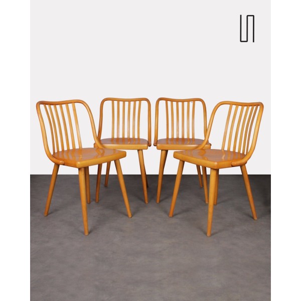 Suite de 4 chaises vintage par Antonin Suman, 1960 - Design d'Europe de l'Est