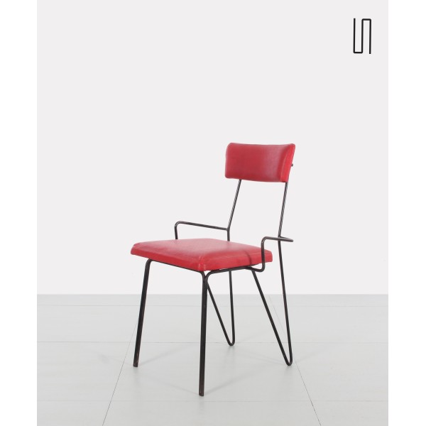 Pair of red metal chairs, Eastern Europe, 1950s - Eastern Europe design