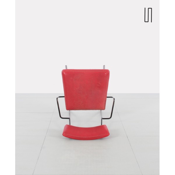 Paire de chaises rouges en métal, Europe de l'Est, 1950 - Design d'Europe de l'Est