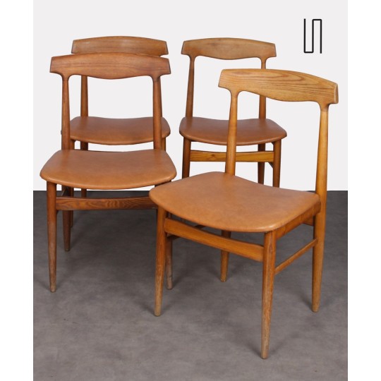 Set of 4 vintage wooden chairs, 1960s - Scandinavian design