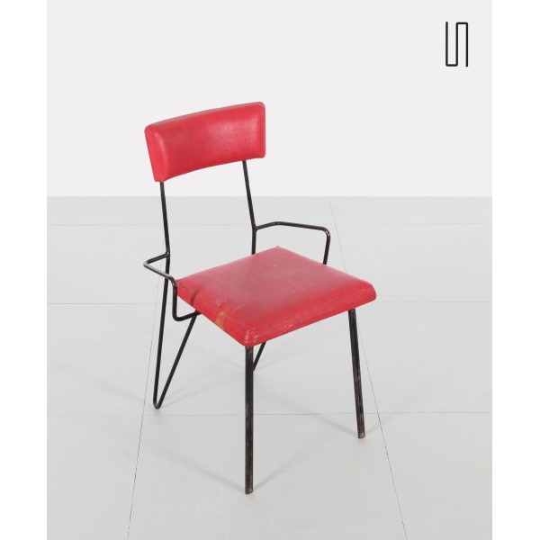 Pair of red metal chairs, Eastern Europe, 1950s - Eastern Europe design