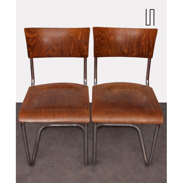 Pair of chairs by Mart Stam, produced by Kovona, 1940s - 