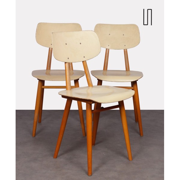 Set of 3 vintage chairs for Ton, Czech design, 1960s - Eastern Europe design