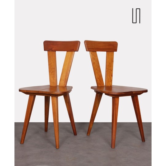 Pair of Polish chairs by Wincze and Szlekys, 1940s - 