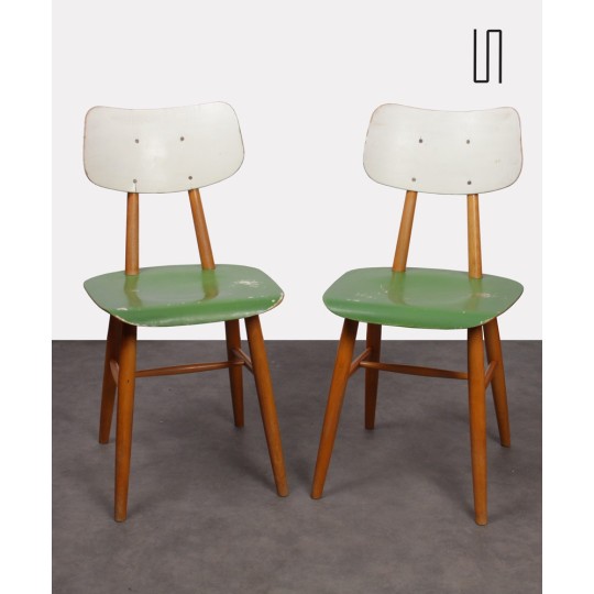 Pair of vintage chairs for Ton, 1960s - Eastern Europe design