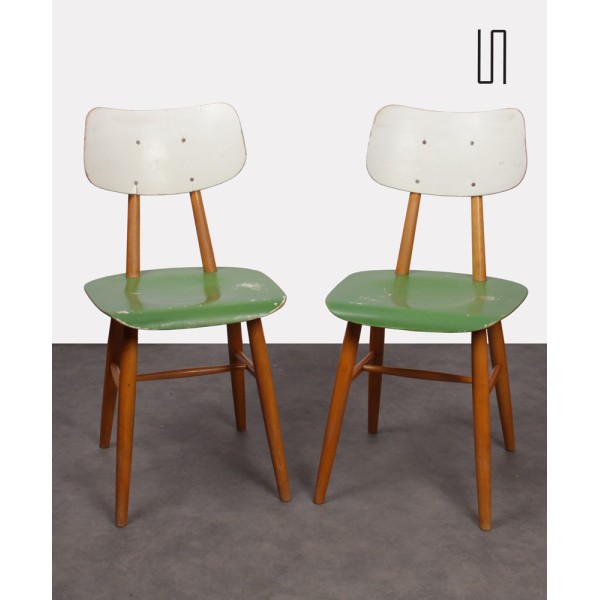 Pair of vintage chairs for Ton, 1960s - Eastern Europe design