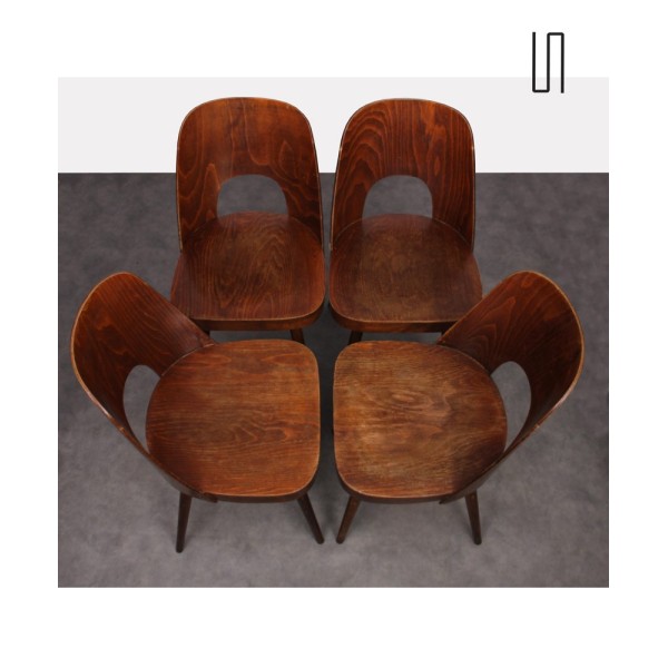 Suite de 4 chaises vintage par Oswald Haerdtl pour Ton, 1960 - Design d'Europe de l'Est