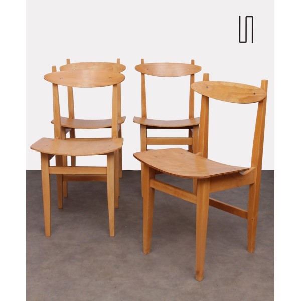 Set of 4 Polish chairs by Maria Chomentowska - Eastern Europe design