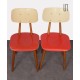 Pair of red chairs for the manufacturer Ton, 1960s - Eastern Europe design