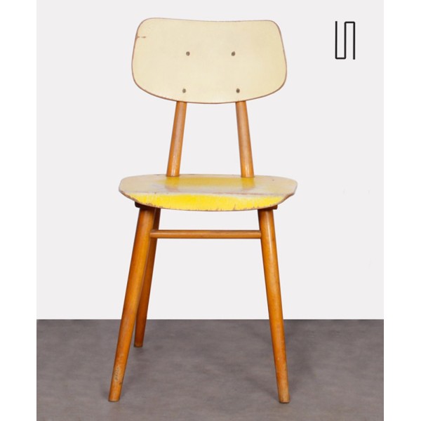 Vintage wooden chair for Ton, 1960s - Eastern Europe design