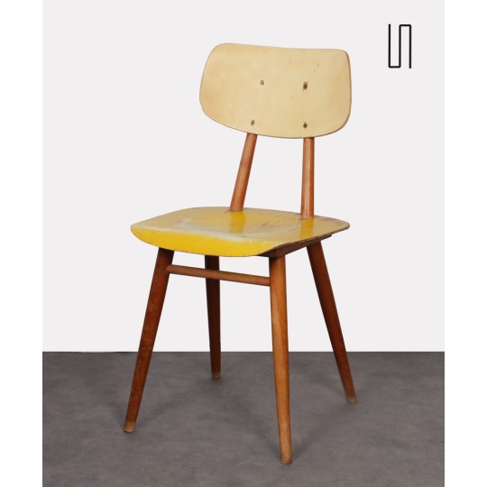 Vintage wooden chair for the publisher Ton, 1960s