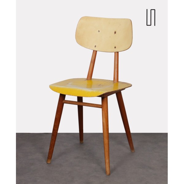 Vintage wooden chair for the publisher Ton, 1960s - Eastern Europe design