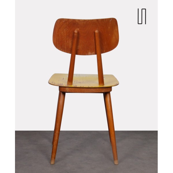 Vintage wooden chair for the publisher Ton, 1960s - Eastern Europe design