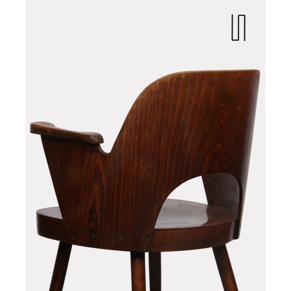 Wooden armchair by Lubomir Hofmann for Ton, 1960s - 