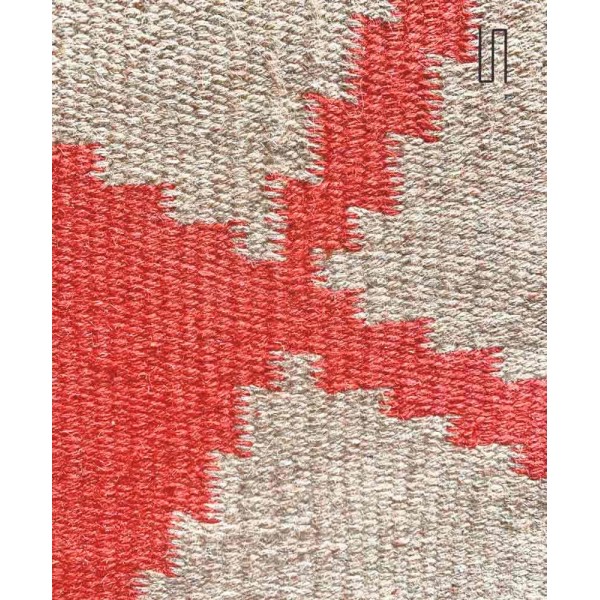 Très grand tapis géométrique par Antonin Kybal, 1950 - Design d'Europe de l'Est