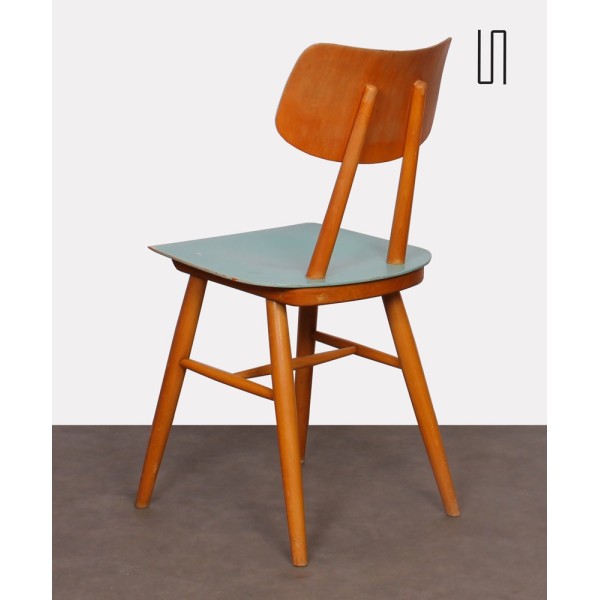 Paire de chaises bleues pour le fabricant Ton, 1960 - Design d'Europe de l'Est