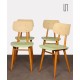 Set of 4 green chairs for Ton, 1960s - Eastern Europe design