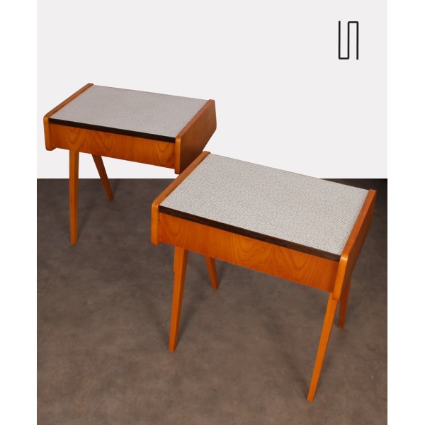 Paire de tables de nuit attribuées à Frantisek Jirak, 1970 - Design d'Europe de l'Est
