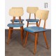 Série de 4 chaises bleues vintage, éditées par Ton, 1960 - Design d'Europe de l'Est