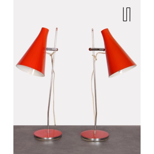 Paire de lampes par Josef Hurka pour l'éditeur Lidokov, 1960 - Design d'Europe de l'Est