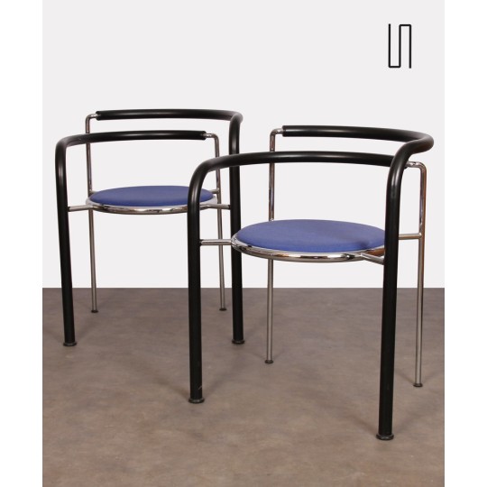 Pair of armchairs by Johnny Sørensen and Rud Thygesen for Botium, 1980s - Post-modern design