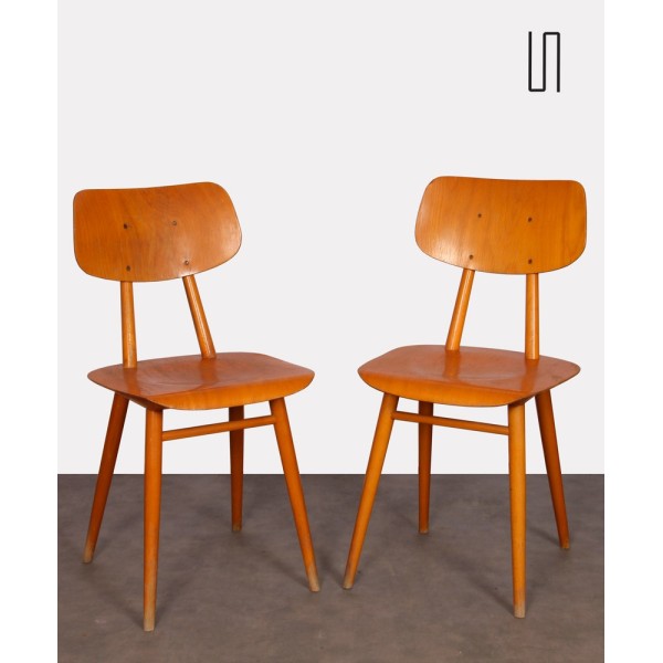 Pair of chairs for Ton, 1960s - Eastern Europe design