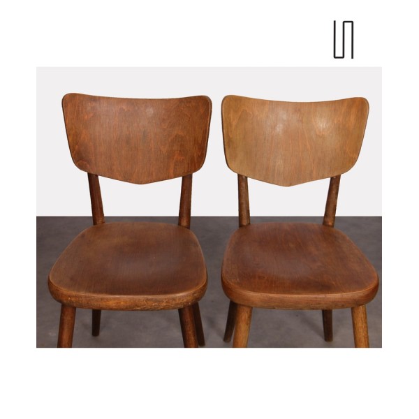 Pair of vintage chairs edited by Ton, 1960s - Eastern Europe design